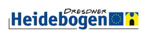 Die Grafik zeigt das Logo das schwarz-blaue Logo des Dresdner Heiebogens.