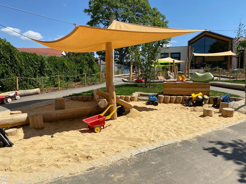 Ersatzneubau Kita Chladeniusstraße - Außenbereich, Spielen macht hier Spaß, Aufnahme 12062023