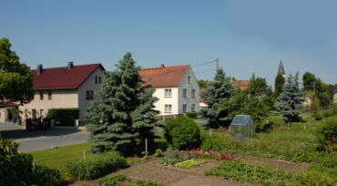 Dorfansicht in Strauch