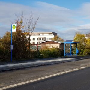 Ausbau Bushaltestelle Weßnitzer Straße, Fertigstellung, Aufnahme November 2020