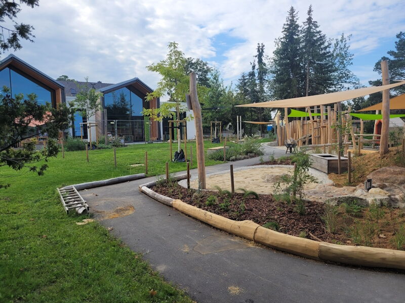 Kindertagesstätte Chladeniusstraße - Gestaltung der Außenanlagen, Aufnahme Stadtverwaltung Großenhain 15.08.2024