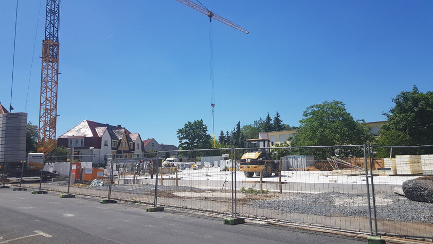 Ersatzneubau Kita Chladeniusstraße, Bauphase, Aufnahme 14062021