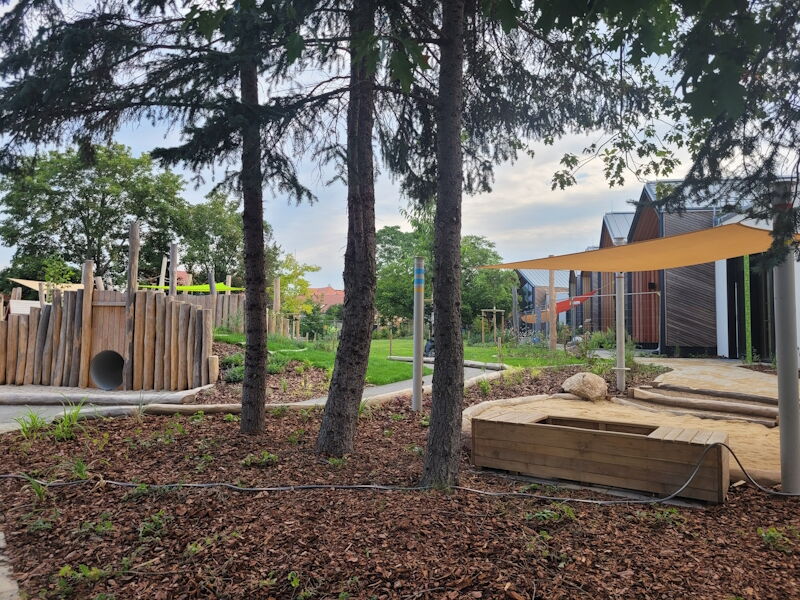 Kindertagesstätte Chladeniusstraße-Gestaltung der Außenanlagen, Aufnahme Stadtverwaltung Großenhain 15.08.2024