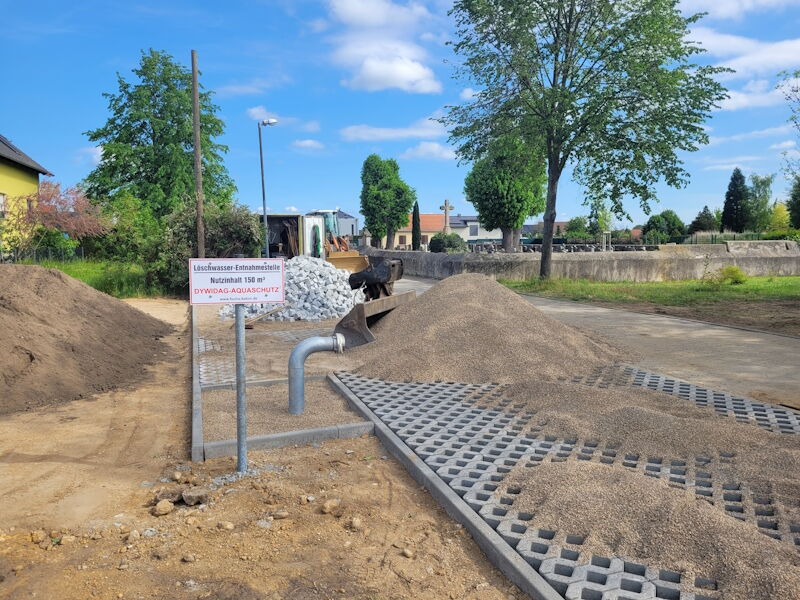 Freianlagen und Bau unterirdischer Löschwasserbehälter im OT Zabeltitz, Triftweg - Gestaltung der Freianlagen, Aufnahme Stadtverwaltung Großenhain, 07052024