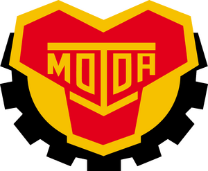 Man sieht ein Logo mit einem Rad und dem Wortlaut Motor.