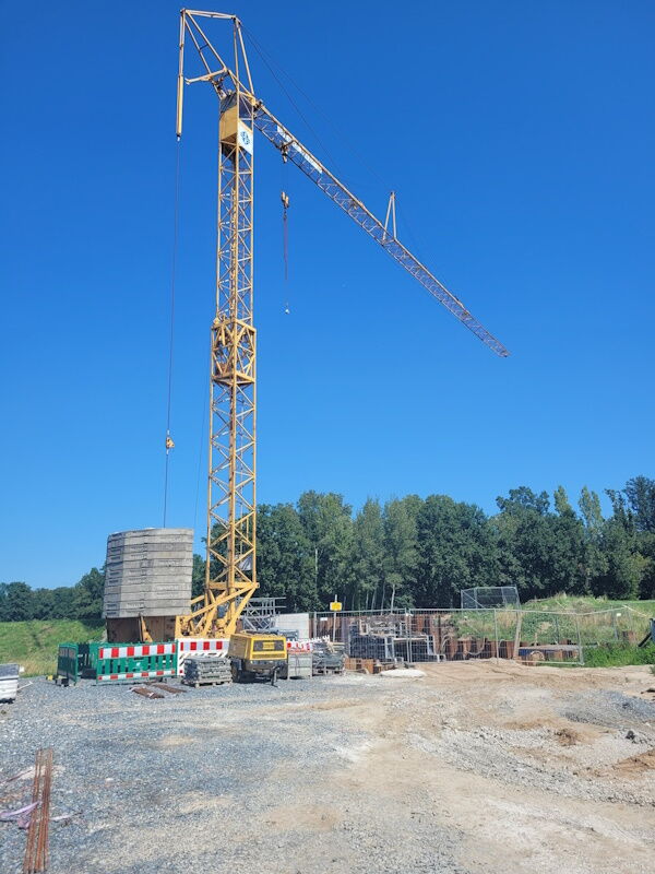 Röderneugraben links, Großenhain - Ersatzneubau Siel Grenzgraben, Bauphase, Aufnahme Stadtverwaltg. Grhn. - 14082023
