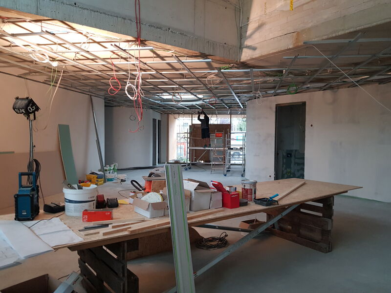 Ersatzneubau Kita Chladeniusstraße - Bauphase zukünftiger Eingangsbereich, Aufnahme 27092022