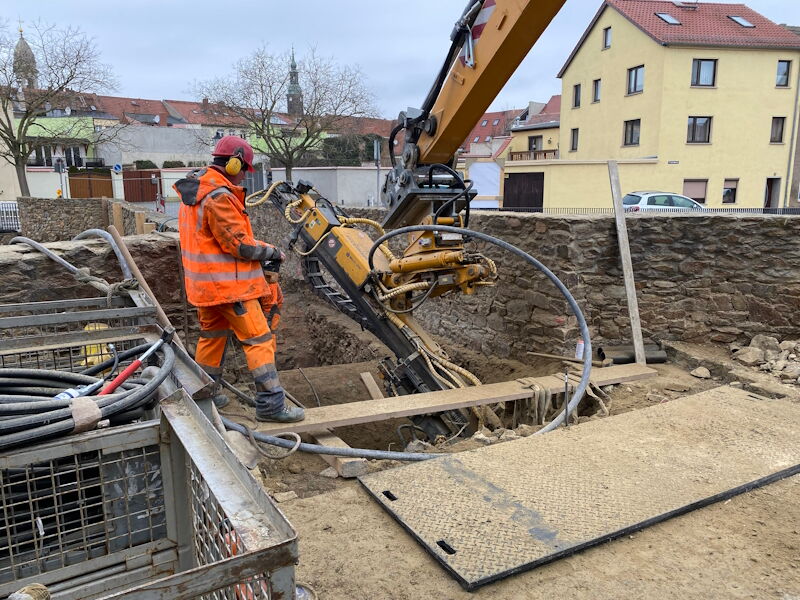 Sanierung der Brücke über den Schlossgraben in Großenhain, Aufnahme Stadtverwaltung Großenhain, 06.02.2024