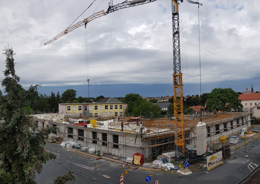 Ersatzneubau Kita Chladeniusstraße, Bauphase - Aufnahme 10082021