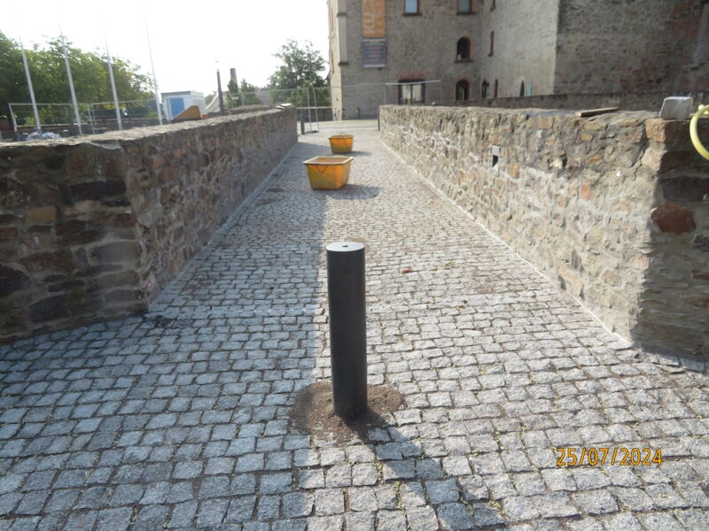 Sanierung der Brücke über den Schlossgraben in Großenhain, Aufnahme Pl.büro DLS Dresden, 25.07.2024