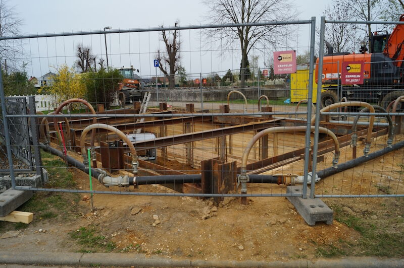 Bau unterirdischer Löschwasserbehälter und Neugestaltung der Freianlagen im Bereich der Löschwasseranlage, OT Zabeltitz am Triftweg - Bauphase, Aufnahme Stadtverwaltung Großenhain, 03042024
