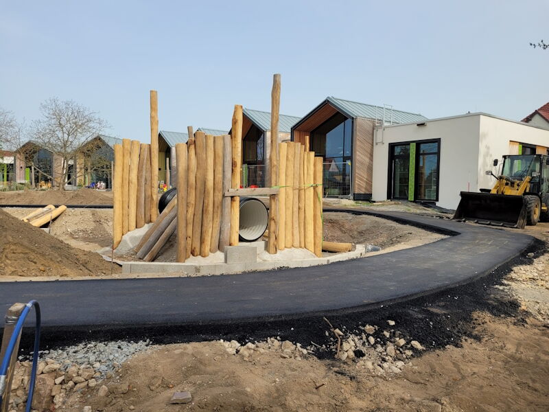 Kindertagesstätte Chladeniusstraße-Gestaltung der Außenanlagen, Aufnahme Stadtverwaltung Großenhain 07.05.2024