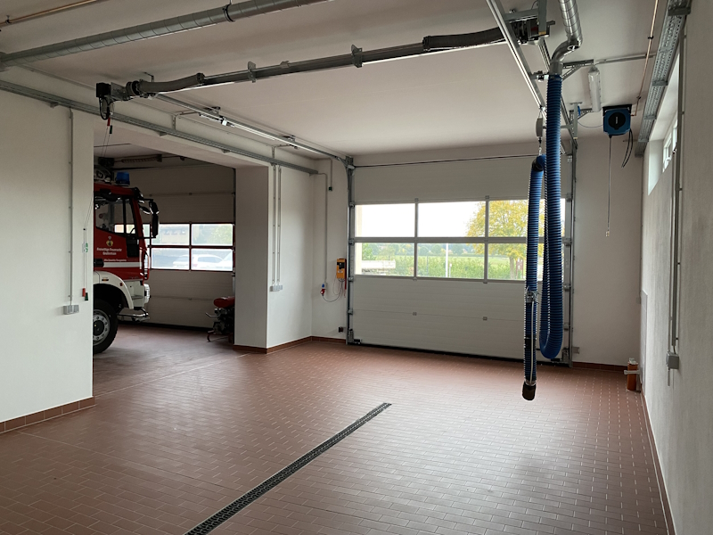Errichtung eines Anbaus an das bestehende FFw-Gerätehaus Zabeltitz-Treugeböhla, Innenansicht, Aufnahme 27102023