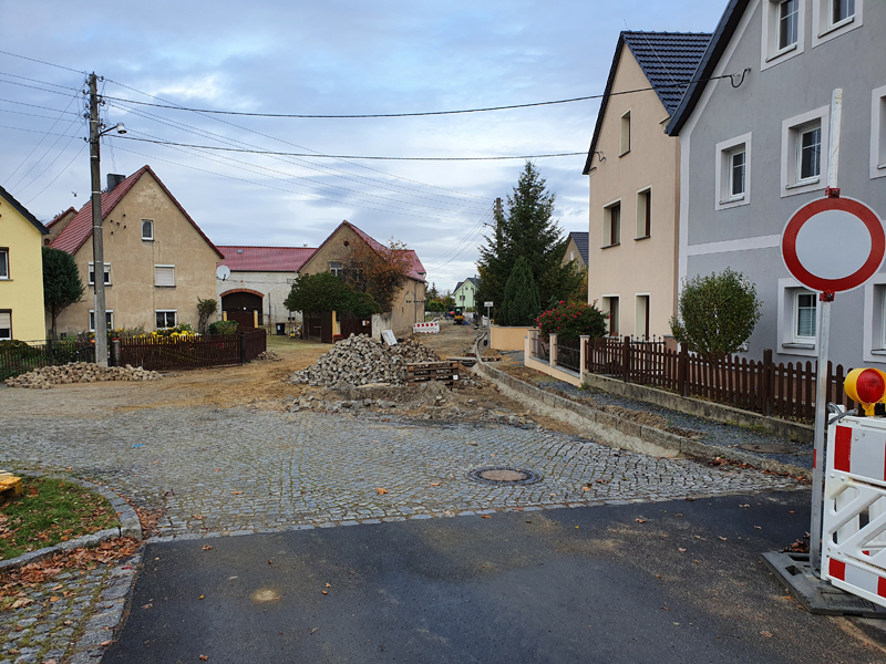 Instandsetzung Kalkreuther Straße im OT Rostig, Aufnahme 28102020